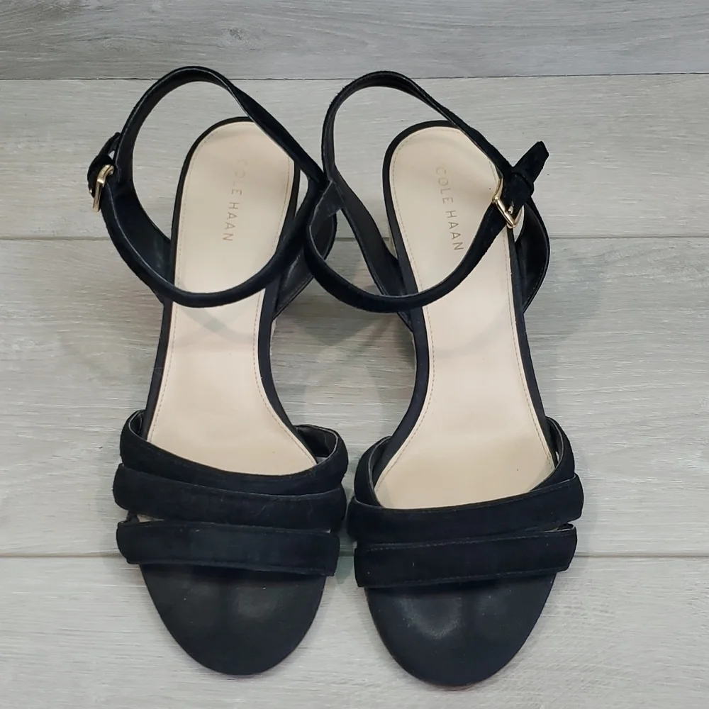Cole Haan Women Jasmine Espadrille Wedge Ankle Strap Comfort shoes sandals 8